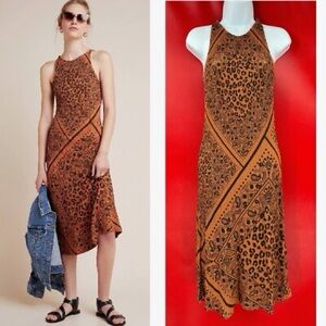 FARM Rio Leopard and Paisley Midi Dress
